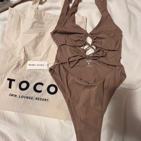 Toco Swim Carib One Piece [Latte] - Picture 1 of 5